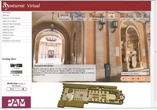 Capture d’écran de la visite virtuelle en 3 dimensions disponible sur le site Internet.