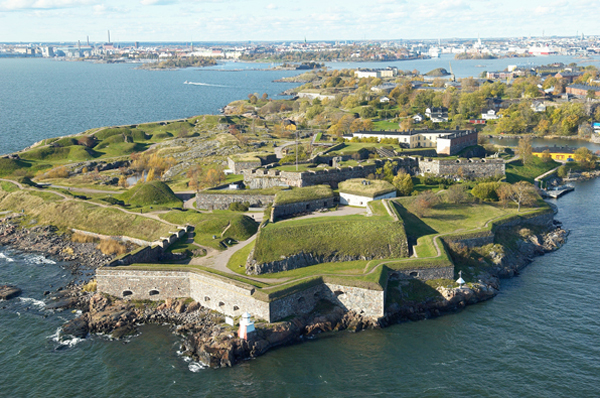 Vue aérienne de la forteresse de Suomenlinna